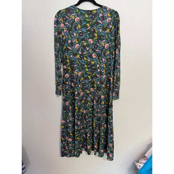 Boden Jersey Floral Long Sleeve Dress - Picture 6 of 6